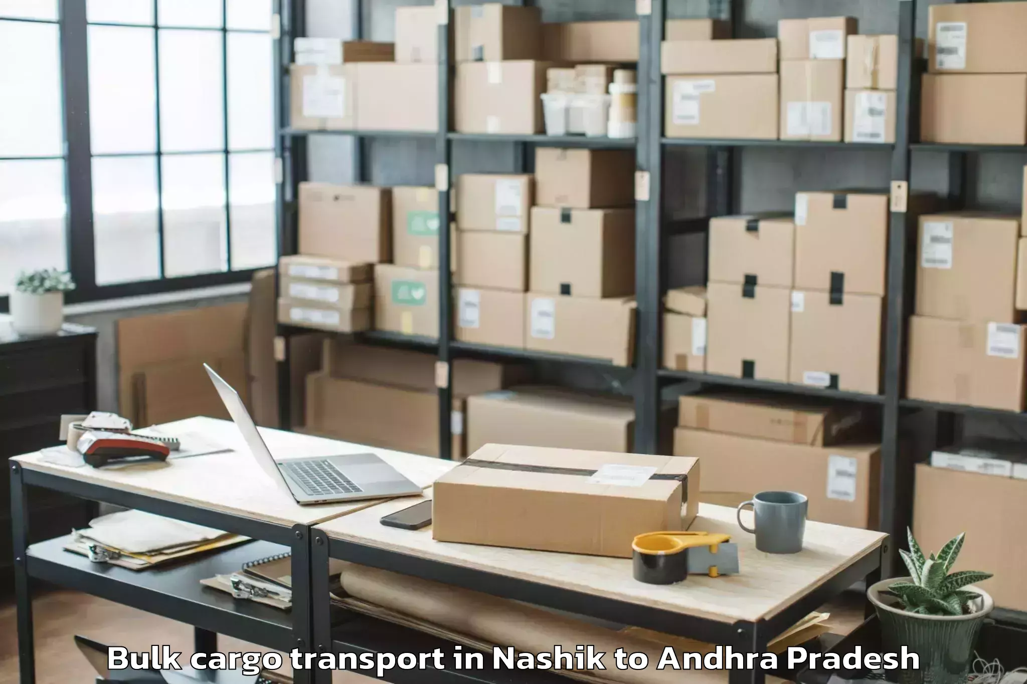 Book Nashik to Abhilashi University Guntur Bulk Cargo Transport